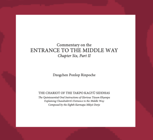 Commentary on the Entrance to the Middle Way: Chapter 6, Part II