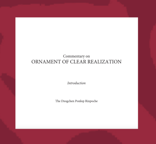 Ornament of Clear Realization (Abhisamayālaṅkāra) - Introduction
