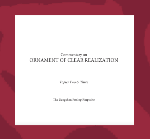 Ornament of Clear Realization (Abhisamayālaṅkāra) – Topics Two & Three