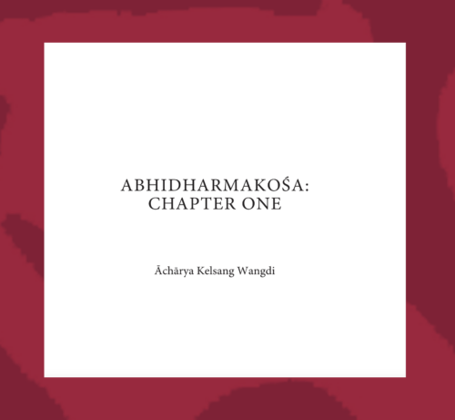 Abhidharmakośa: Chapter One